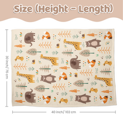 Woodland Animal Baby Blanket - 30 x 40 Kids Fleece Blankets for Boys Girls - Gifts for Birthday Babay Shower Newborn Toddler
