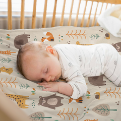 Brown Woodland Animal CuddleDot | Baby Minky Dotted Blanket