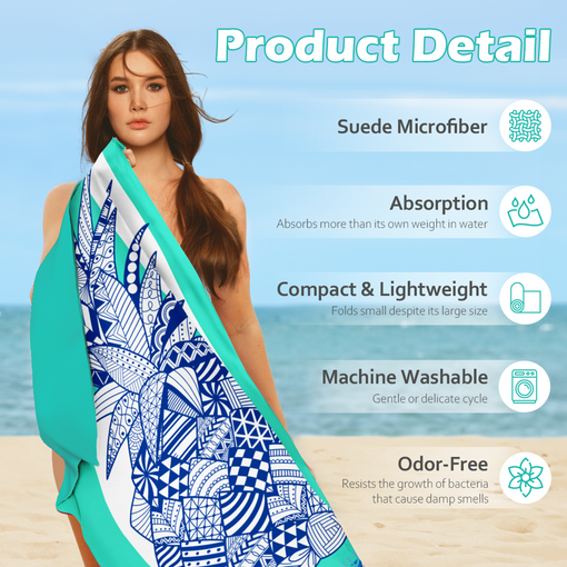 Pineapple Beach Towel for Women Men 35"x70" - Quick Dry Lightweight Microfiber Beach Towels for Adult - Perfect for Summer Beach Pool Swim Bath Camping Picnic Yoga