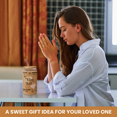 "You Are" Christian GlassGlow | Glass Tumbler with Bamboo Lid 16oz