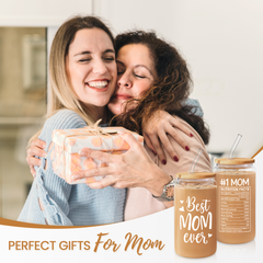 Best Mom Ever GlassGlow | Glass Tumbler with Bamboo Lid 16oz