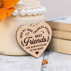 Rotating Picture Frame for Friends, 360-Degree Floating Wooden Photo Frames, Long Distance Going Away Gifts for Besties BFF, Presents for Christmas Birthday