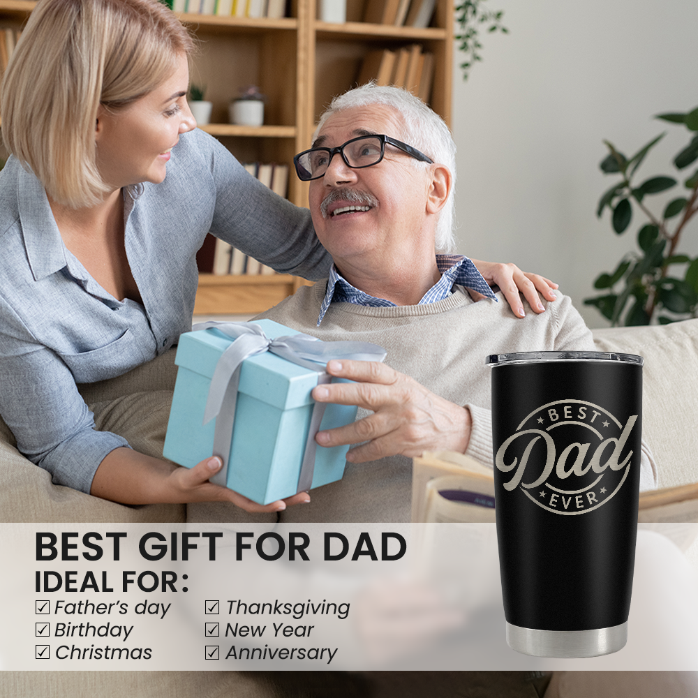 Best Dad Ever Engraved Stainless Steel Tumbler 20oz
