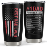 Dad Gifts, Best Dad Ever 20oz Insulated Tumbler with Lid Double-wall Insulated Stainless Steel Mug - Coffee Cup for Outdoor Travel Sport Office, Gift for Birthday Father’s Day