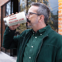 Best Dad Ever 20oz Insulated Tumbler with Lid for Father - Double-wall Insulated Stainless Steel Mug - Coffee Cup for Outdoor Travel Sport Office, Gift for Birthday Father's Day