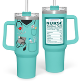 Mint Nurse Quencher Tumbler with Handle 40oz