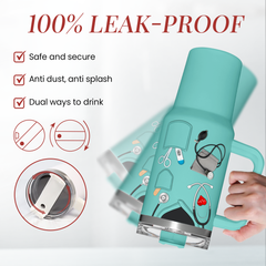 Nurse Gifts for Women Nutrition Facts Tumbler with Handle 40oz Stainless Steel Insulated - Nurse Scrubs Coffee Cup, Gift for Nurses Week, Nurse Appreciation Gifts