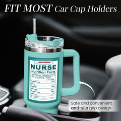 Mint Nurse Quencher Tumbler with Handle 40oz