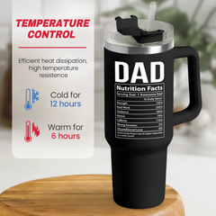 Black Best Dad Ever Quencher Tumbler with Handle 40oz