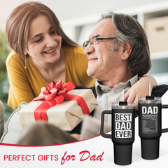 Black Best Dad Ever Quencher Tumbler with Handle 40oz