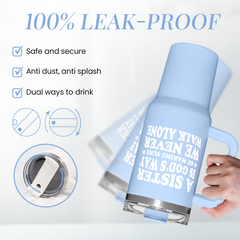 Sisters Gifts from Sister - Tumbler 40oz Stainless Steel Insulated with Handle and Straw Christmas Birthday Friendship Gifts for Soul Sister BFF Bestie Best Friends