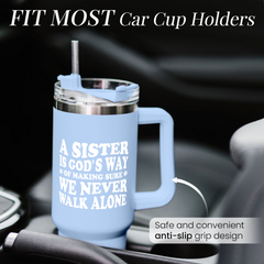 Blue Sister Quencher Tumbler with Handle 40oz