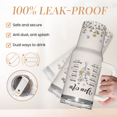 Christian Gifts for Women, Inspiration Gifts Tumbler 40oz Stainless Steel Insulated with Handle and Straw - Mother's Day Birthday Religious Gifts for Mom, Friend, Sister, Grandma