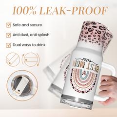 Mom Gifts for Women Mom Nutrition Facts Tumbler Stainless Steel 40oz with Handle Insulated Travel Cup Best Mom Ever Coffee Cup, Mother's Day Christmas Birthday Gifts from Son Daughter