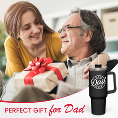 Black Best Dad Ever Quencher Tumbler with Handle 40oz