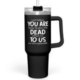 Black Coworker Quencher Tumbler with Handle 40oz