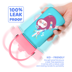 Sloth Water Bottle - Kids Water Bottle with Straw Lid - 12 Oz Insulated Stainless Steel Water Bottles for Toddlers Kid Girls - Travel Cup for School Sports