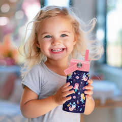 Navy Mermaid SipKid | Kids Stainless Steel Straw Lid Water Bottle 12oz
