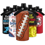 Brown Football Chug Lid Water Bottle 32oz