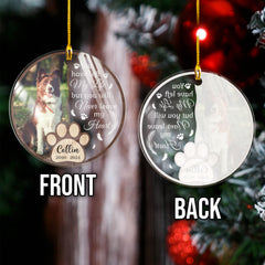Personalized Dog Memorial Ornaments You Will Never Leave My Heart Acrylic Ornament Christmas Keepsake Sympathy Remembrance Gift