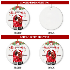 Personalized Best Friend Ornament - Not Sisters by Blood But Sisters by Hearts Christmas Ceramic Ornaments Friendship Ornament Gifts for Bestie BFF Soul Sister Hanging Xmas Tree Decor