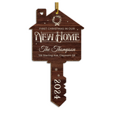 Personalized New Home Ornament - Custom Shaped Wooden Ornament, First Christmas in Our New Home Christmas Ornament, Gifts for Family, Housewarming