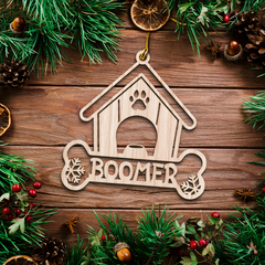 Personalized Dogs Christmas Ornament - Customized Dog Name Cut-out Wooden Ornament, Custom Dogs Name Ornaments, Gift Idea for Dog Lovers Pet Owners