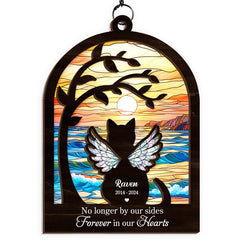 Personalized Pet Memorial Ornament, Dog Memorial Suncatcher Ornament, Sympathy Gift Christmas Ornaments for Dog Lovers