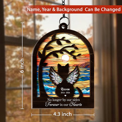 Personalized Pet Memorial Ornament, Dog Memorial Suncatcher Ornament, Sympathy Gift Christmas Ornaments for Dog Lovers