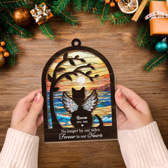 Personalized Pet Memorial Ornament, Dog Memorial Suncatcher Ornament, Sympathy Gift Christmas Ornaments for Dog Lovers