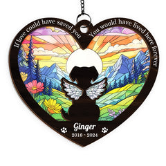 Personalized Pet Memorial Ornament, Dog Memorial Suncatcher Ornaments, Loss of Pet Christmas Ornaments for Dog Lovers