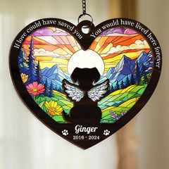 Personalized Pet Memorial Ornament, Dog Memorial Suncatcher Ornaments, Loss of Pet Christmas Ornaments for Dog Lovers