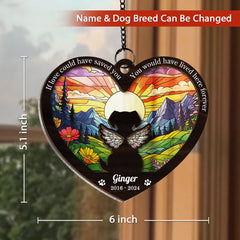 Personalized Pet Memorial Ornament, Dog Memorial Suncatcher Ornaments, Loss of Pet Christmas Ornaments for Dog Lovers