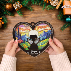 Personalized Pet Memorial Ornament, Dog Memorial Suncatcher Ornaments, Loss of Pet Christmas Ornaments for Dog Lovers