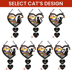 Personalized Pet Memorial Ornament, Cat Memorial Suncatcher Ornaments, Remembrance Loss of Pet Christmas Ornaments for Cat Lovers