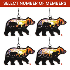 Personalized Mama Bear Suncatcher Ornament for Mom, Gift for Mom, Custom Indoor Window Hanging, Christmas Decoration
