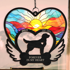 Personalized Pet Memorial Ornament, Dog Memorial Suncatcher Ornaments, Remembrance Loss of Pet Christmas Ornaments for Dog Lovers