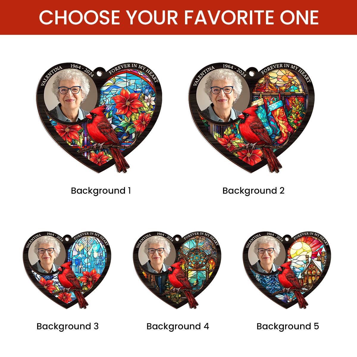 Personalized Memorial Suncatcher Ornament, Custom Photo Hanging Keepsake, Loss of Loved Ones Sympathy Christmas Ornaments, Window Suncatcher