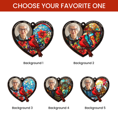 Personalized Memorial Suncatcher Ornament, Custom Photo Hanging Keepsake, Loss of Loved Ones Sympathy Christmas Ornaments, Window Suncatcher