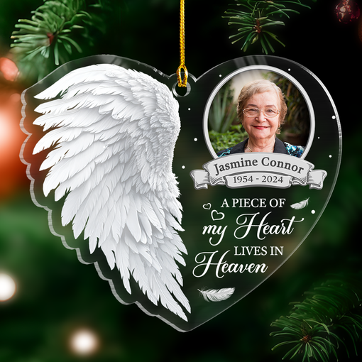 Personalized Human Memorial Ornament - Customized Photo Shaped Acrylic Ornaments, Sympathy Gifts for Loss of Loved One, Bereavement Gifts