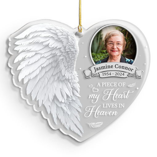 Personalized Human Memorial Ornament - Customized Photo Shaped Acrylic Ornaments, Sympathy Gifts for Loss of Loved One, Bereavement Gifts