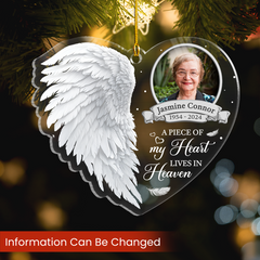 Personalized Human Memorial Ornament - Customized Photo Shaped Acrylic Ornaments, Sympathy Gifts for Loss of Loved One, Bereavement Gifts