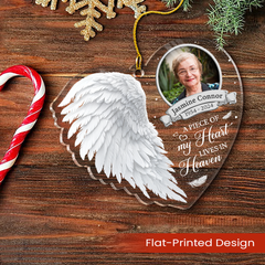 Personalized Human Memorial Ornament - Customized Photo Shaped Acrylic Ornaments, Sympathy Gifts for Loss of Loved One, Bereavement Gifts