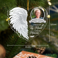 Personalized Human Memorial Ornament - Customized Photo Shaped Acrylic Ornaments, Sympathy Gifts for Loss of Loved One, Bereavement Gifts