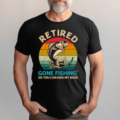 Fishing, Dad, Grandpa, Grandparents, Father's Day, Brothers, Husband, Retirement, Funny T-Shirts, T-shirts For Men, Dark Chocolate, S