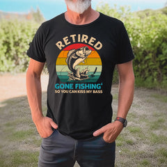 Fishing, Dad, Grandpa, Grandparents, Father's Day, Brothers, Husband, Retirement, Funny T-Shirts, T-shirts For Men, Dark Chocolate, S