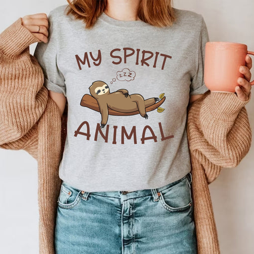 Sloth Shirt My Spirit Animal Funny Sloth Gift T-Shirt