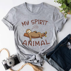Sloth Shirt My Spirit Animal Funny Sloth Gift T-Shirt
