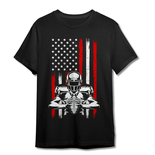 American Flag Football Team Gift for Men Boys T-Shirt