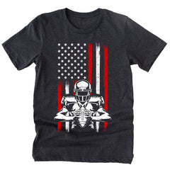 American Flag Football Team Gift for Men Boys T-Shirt